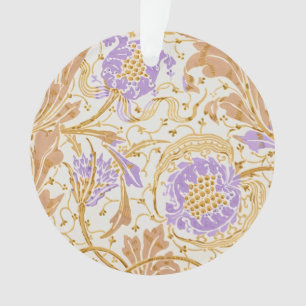 Ornamento Artes e Ofícios de Walter Crane Arte Floral Roxo