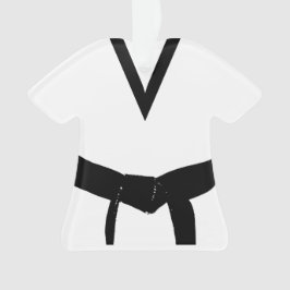 Ornamento Artes Marciais - Cinta Preta Uniforme