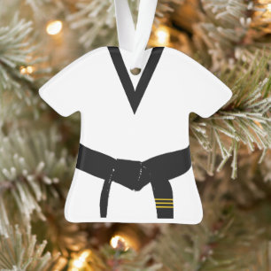 Ornamento Artes Marciais Cintura Preta de 3.º Grau, Uniforme