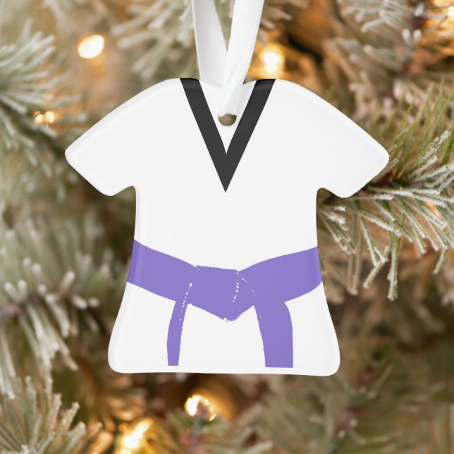 Ornamento Artes Marciais, Cinturão Roxo Uniforme (Árvore)
