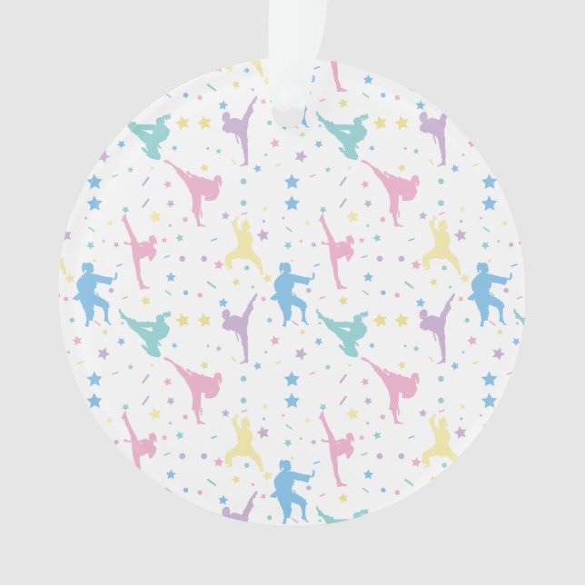 Ornamento Artes marciais Karate Abstrato Stars Sparkles (Frente)