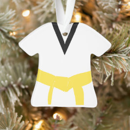 Ornamento Artes Marciais - Uniforme de Belt Amarelo