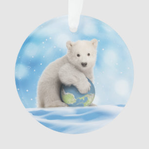 Ornamento ártico do mundo do urso polar