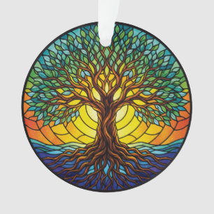 Ornamento Árvore da Vida 2025, Efeito de Vitral 1