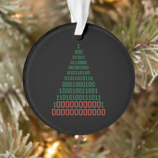 Ornamento Árvore de Código Binário de Natal Programador Dese