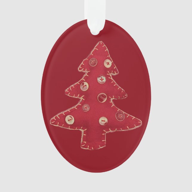 Ornamento Árvore de Natal Artesanal (Frente)