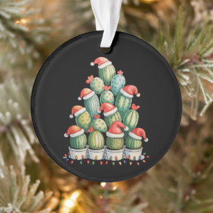 Ornamento Árvore de Natal Cacto Luzes de Natal Suculenta Pap