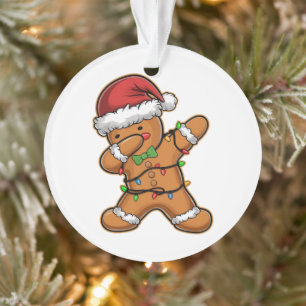 Ornamento Árvore de Natal de Biscoito de Gengibre Dançando L