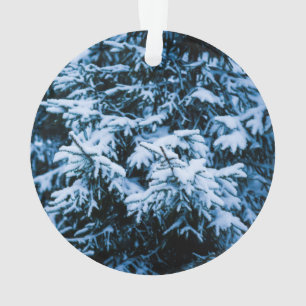 Ornamento Árvore de Natal de inverno em queda de neve