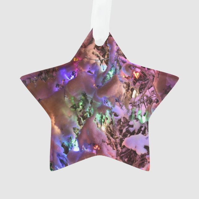 Ornamento Árvore de Natal de Juneau Alaska (Verso)