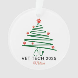 Ornamento Árvore de Natal de Técnico Veterinário