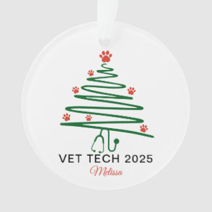 Ornamento Árvore de Natal de Técnico Veterinário