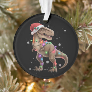 Ornamento Árvore de Natal Dinossauro T-rex Natal Pet Dino Tr
