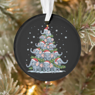 Ornamento Árvore de Natal Elefante Divertido Fofo Elefante