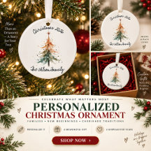 Árvore de Natal em Aquarela Personalizada