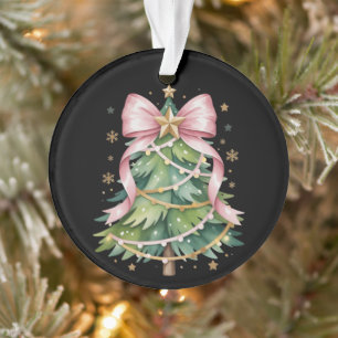 Ornamento Árvore de Natal Feminina Fofa Laço de Natal Celebr