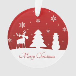 Ornamento Árvore de Natal Reindeer Snowman
