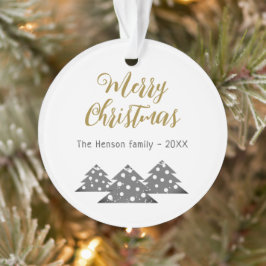 Ornamento Árvore de Natal Roteiro Minimalista Festivo Famíli