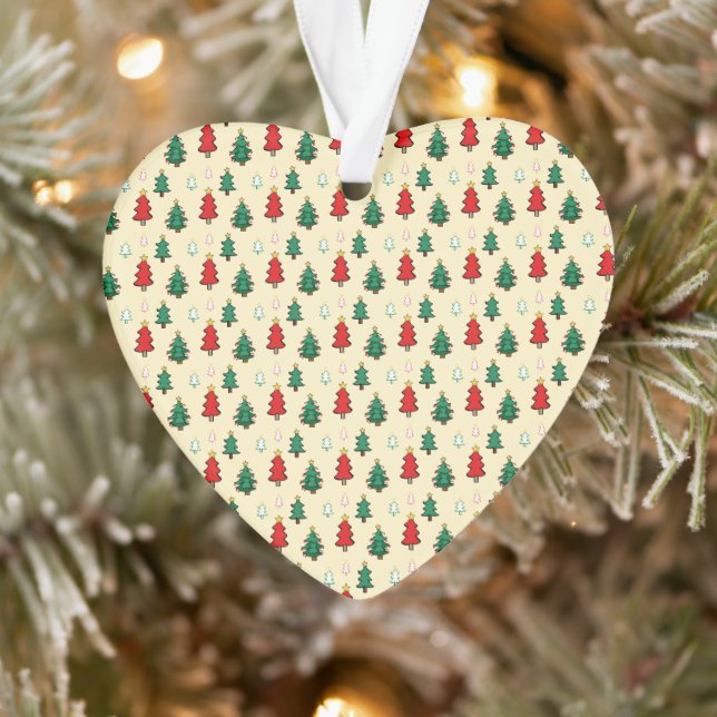 Ornamento Árvore natalícia com padrão superior estrelado sem (Árvore)