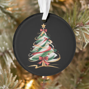 Ornamento Árvores Alegre e Brilhante Natal Férias Inverno