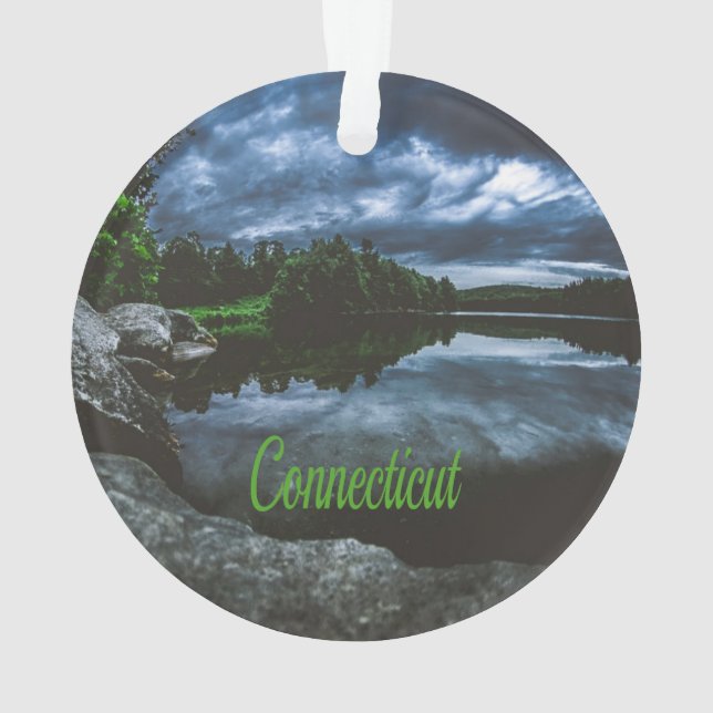 Ornamento Árvores de Lago em Connecticut (Verso)