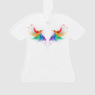 Ornamento Asas Fluffy Rainbow