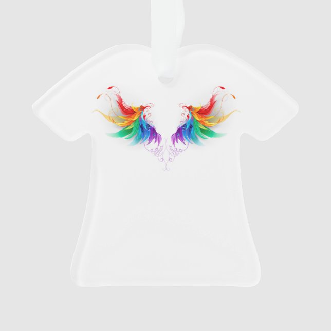 Ornamento Asas Fluffy Rainbow (Frente)