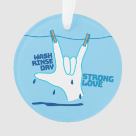 Ornamento ASL Design - Wash, Rinse, and Dry Love ILY