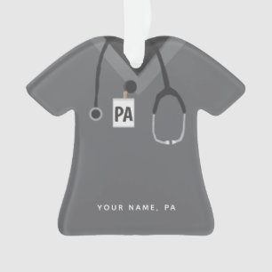 Ornamento Assistente de médico personalizado: simples escru