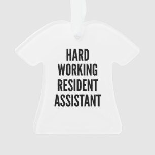Ornamento Assistente Residente de Trabalho do duro