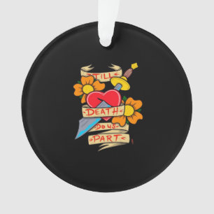 Ornamento Até a morte nos separamos da tatuagem de vintagem 