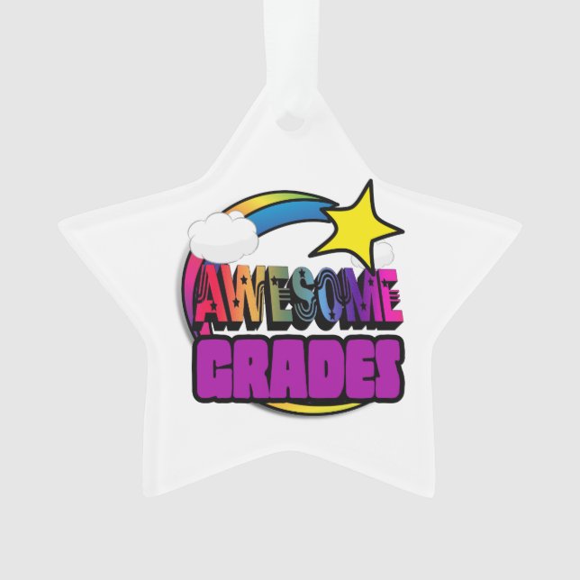 Ornamento Atirar em Star Rainbow Grades Incríveis (Frente)