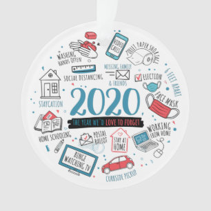 Ornamento Atividades de quarentena 2020 Natal personalizado