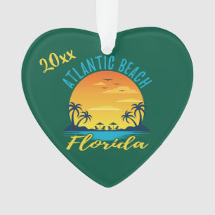 Ornamento Atlantic Beach Flórida Palm Tree Sunset