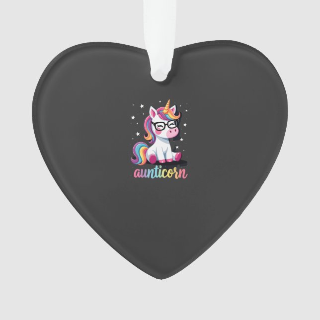 Ornamento Aunticorn Aunty Dabbing Unicorn Auntie Aunt Christ (Frente)