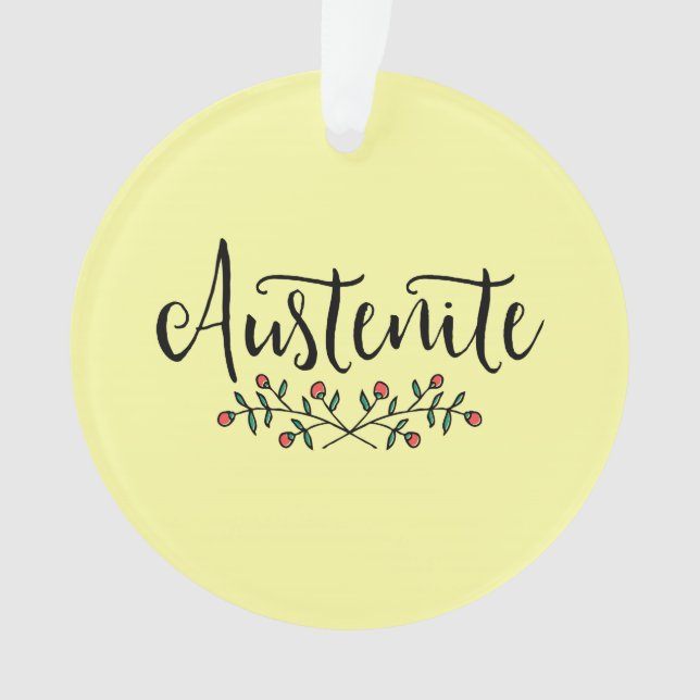 Ornamento Austenite Floral Amarelo (Frente)