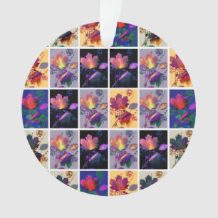 Ornamento Autumn Deixa Colagem de Colagem de Colheita de Pat