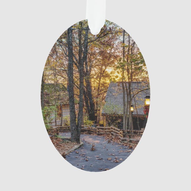 Ornamento Autumn Woods Sunset Walkway (Verso)
