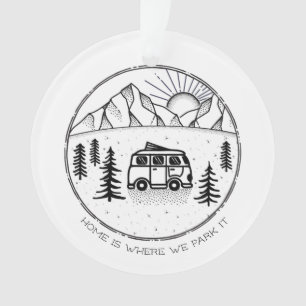 Ornamento Avaliação do Ano de Viagem Personalizada de Van