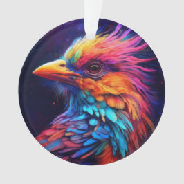 Ornamento Ave Tropical Colorida