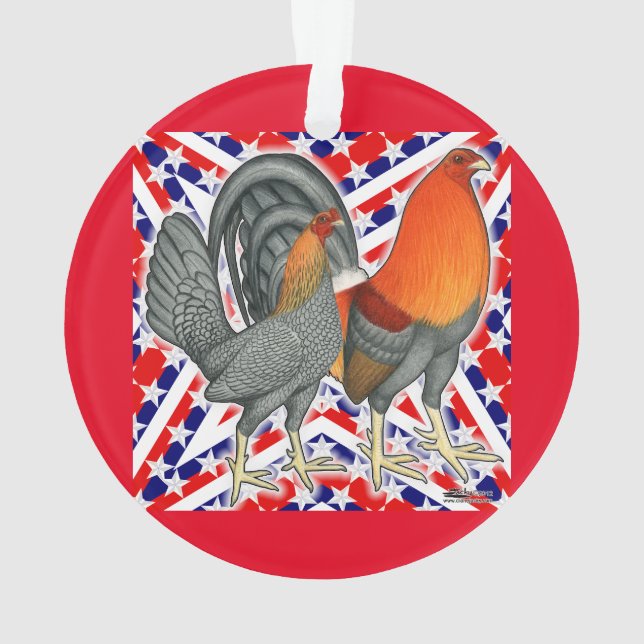 Ornamento Aves de Briga Estrelas e Listras (Verso)