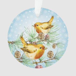 Ornamento Aves de inverno - Finch