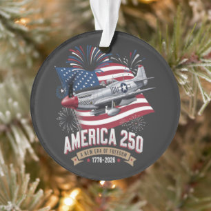 Ornamento Avião do 250º Aniversário da América