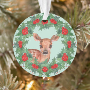 Ornamento Avô Adorável Fawn Wreath