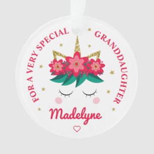 Ornamento Avô de Natal, Unicórnio Personalizado