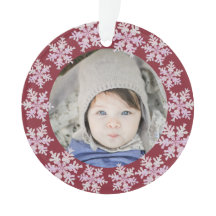 Avós com Fotografia frente e verso em floco de nev