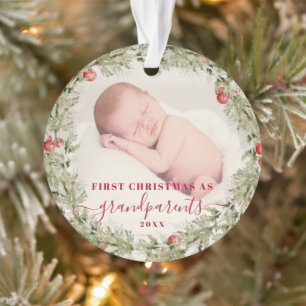 Ornamento Avós, Natal, primeiro vovó.