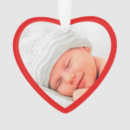 Ornamento Avós Primeiro Natal Foto Vermelha