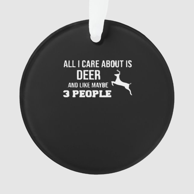 Ornamento Awesome Deer Lover Minimal Retro SAcrylic Ornament (Frente)