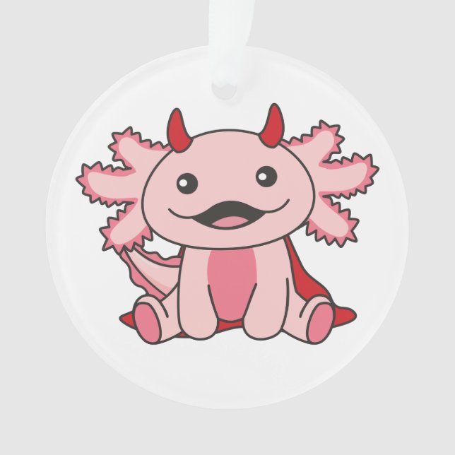 Ornamento Axolotl Halloween Cute Devil Kids Witume (Frente)